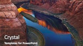  Presentation with shoe - Colorful slide set enhanced with north america - colorado river at sunrise horse backdrop and a tawny brown colored foreground