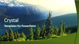  Presentation with lake - PPT theme consisting of north america - diablo lake washington background and a ocean colored foreground