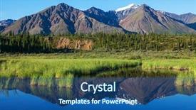  Presentation with tundra - Audience pleasing PPT theme consisting of north america - lake in tundra in alaska backdrop and a ocean colored foreground