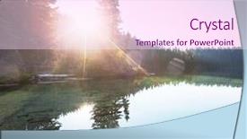  Presentation with north america - Amazing PPT theme having north america - lake backdrop and a pink colored foreground