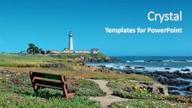  Presentation with california - Cool new slide deck with north america - pigeon point lighthouse in big backdrop and a teal colored foreground