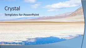  Presentation with north america world women - Cool new PPT layouts with north america death valley backdrop and a light blue colored foreground