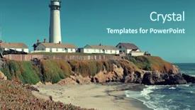  Presentation with chromatography sur papier - PPT theme featuring north american - pigeon point lighthouse in big background and a ocean colored foreground