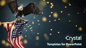  Presentation with eagle flying - PPT theme enhanced with north american bald eagle flying background and a tawny brown colored foreground