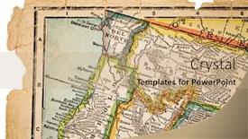  Presentation with map vintage - Slide deck consisting of north-california-on-vintage-1920s background and a coral colored foreground