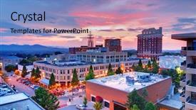  Presentation with north carolina - Audience pleasing PPT theme consisting of north carolina at grove arcade backdrop and a teal colored foreground