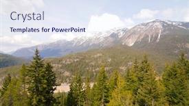  Presentation with pine forest - Amazing PPT layouts having north cascades mountain range and pine forest backdrop and a sky blue colored foreground