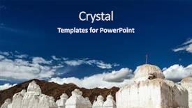  Presentation with kashmir - PPT theme featuring north east inida - whitewashed chortens tibetan buddhist stupas background and a dark gray colored foreground