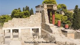  Presentation with ancient greece - PPT theme enhanced with north-entrance-to-ancient-knossos background and a soft green colored foreground