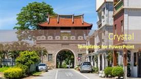  Presentation with taiwan - Presentation theme enhanced with north-gate-in-ancient background and a coral colored foreground