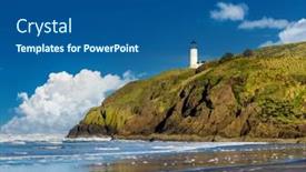  Presentation with pacific - Slide set enhanced with north-head-lighthouse-at-pacific background and a ocean colored foreground