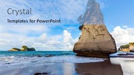  Presentation with tide - Amazing slides having north-island-of-new-zealand backdrop and a light blue colored foreground