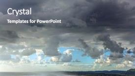  Presentation with sunset coast of the sea - Presentation with north island of new background and a gray colored foreground