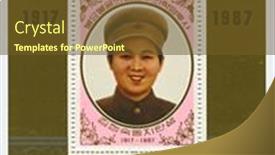  Presentation with north korea - Presentation theme having north-korea-circa-1987 background and a  colored foreground