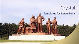  Presentation with cooperative - PPT layouts having north-korea-nampho-september-21 background and a sky blue colored foreground