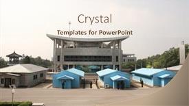  Presentation with north korea - Presentation enhanced with north-korea-panmunjom-september-23 background and a cream colored foreground