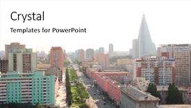  Presentation with north korea - Slide deck with north korea pyongyang - september 14 background and a white colored foreground