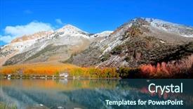  Presentation with fall mountains - Slide deck featuring north lake landscape in california background and a  colored foreground