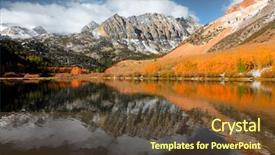  Presentation with california - Audience pleasing PPT theme consisting of north lake landscape in california backdrop and a tawny brown colored foreground