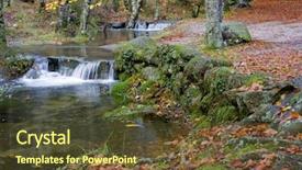  Presentation with national - Beautiful presentation design featuring river in the portuguese national backdrop and a tawny brown colored foreground