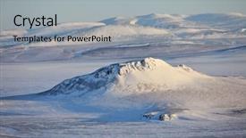  Presentation with region - Beautiful slide deck featuring north of the krasnoyarsk region backdrop and a light gray colored foreground