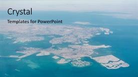  Presentation with altitude - Audience pleasing slides consisting of north part of bahrain backdrop and a light blue colored foreground