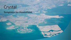  Presentation with bahrain - Presentation theme with north part of bahrain background and a light blue colored foreground
