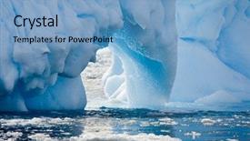  Presentation with antarctic - Amazing presentation theme having north pole - antarctic glacier in the snow backdrop and a teal colored foreground