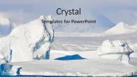  Presentation with antarctic - PPT layouts consisting of north pole - antarctic iceberg in the snow background and a light blue colored foreground