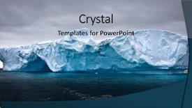  Presentation with antarctic - Theme enhanced with north pole - antarctic iceberg in the snow background and a light blue colored foreground