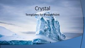  Presentation with antarctic - PPT layouts with north pole - antarctic iceberg in the snow background and a light blue colored foreground