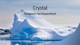  Presentation with antarctic - Audience pleasing PPT theme consisting of north pole - antarctic iceberg in the snow backdrop and a light blue colored foreground