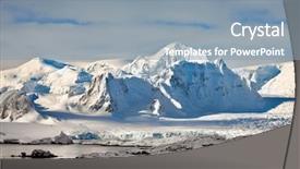  Presentation with mountains - PPT theme featuring north pole - beautiful snow-capped mountains in antarctica background and a light blue colored foreground