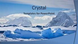  Presentation with beautiful mountains river lake sky nature - Presentation enhanced with north pole - beautiful snow-capped mountains in antarctica background and a light blue colored foreground