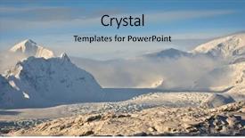  Presentation with mountains - Audience pleasing PPT layouts consisting of north pole - beautiful snow-capped mountains backdrop and a light blue colored foreground