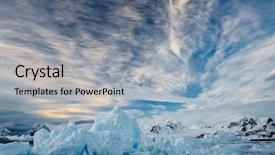  Presentation with north pole - Slides consisting of north pole - beautiful snow-capped mountains background and a light blue colored foreground