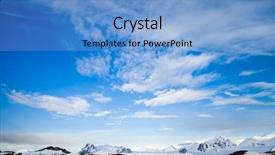  Presentation with mountains - Beautiful PPT theme featuring north pole - beautiful snow-capped mountains backdrop and a teal colored foreground