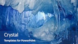  Presentation with ice blue - Beautiful slide set featuring north pole - blue ice cave covered backdrop and a ocean colored foreground