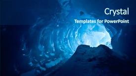  Presentation with ice blue - Amazing presentation theme having north pole - blue ice cave covered backdrop and a ocean colored foreground