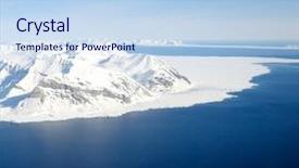  Presentation with global warming - Beautiful theme featuring north pole - global warming backdrop and a sky blue colored foreground