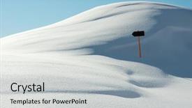  Presentation with north pole - PPT theme enhanced with north pole - white snowy landscape background and a light gray colored foreground