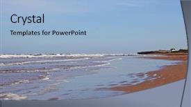  Presentation with waves - Cool new presentation design with north shore prince edward island backdrop and a light blue colored foreground