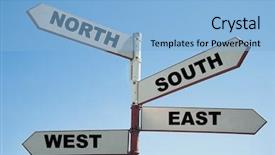  Presentation with north pole - Audience pleasing PPT layouts consisting of north south east west sign backdrop and a light blue colored foreground