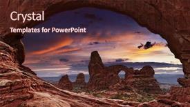  Presentation with north gate shenandoah park - Slides with north window arch and turret background and a wine colored foreground