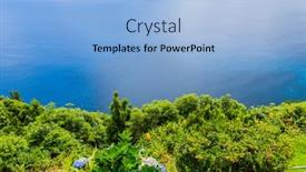  Presentation with holiday destination - Presentation design enhanced with northeast-of-the-island background and a light blue colored foreground