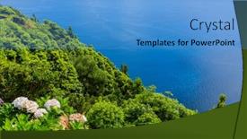  Presentation with destination - Cool new slide deck with northeast-of-the-island backdrop and a teal colored foreground