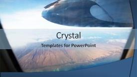  Presentation with altitude - PPT theme consisting of northens planes - aerial view from aircraft flying background and a  colored foreground