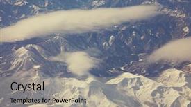  Presentation with altitude - Colorful presentation theme enhanced with northens planes - aerial view from aircraft flying backdrop and a light gray colored foreground