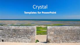  Presentation with coast - PPT layouts with northern-coast-ebb-ty-ile background and a teal colored foreground