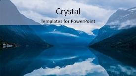  Presentation with beautiful mountains river lake sky nature - Presentation design consisting of northern europe - beautiful nature norway natural landscape background and a light blue colored foreground
